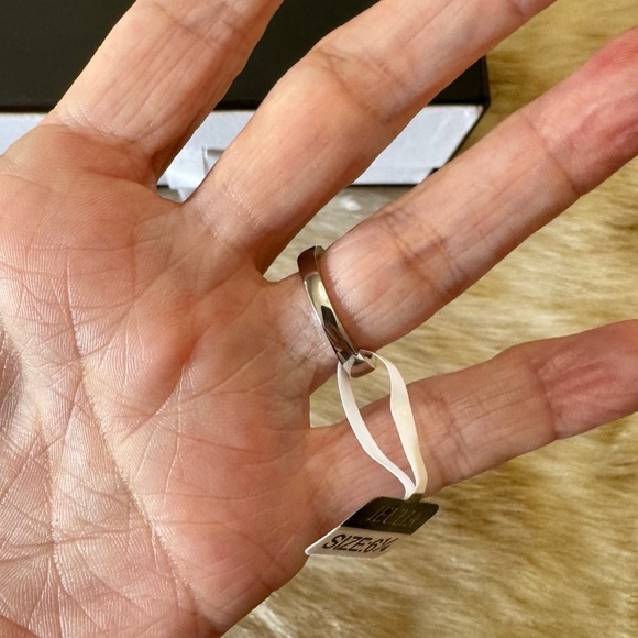 NWT 925 sterling silver 2 row anniversary band / ring 5.75 - Picture 2 of 12